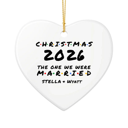 Personalized The One We Were Married Christmas Ornament | Ceramic Heart Ornament | The Crafted Gift
